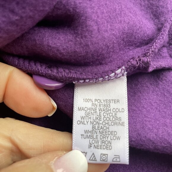 D&Co Womens Fleece Shirt Shacket Jacket Size 2X Purple Button Front Cozy NEW - Picture 5 of 9